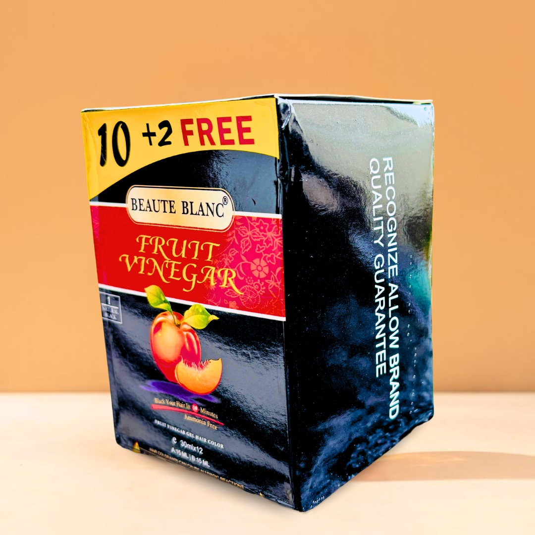 Fruit Vinegar Hair Color – Natural Black (10+2 Free Pack) - Image 3