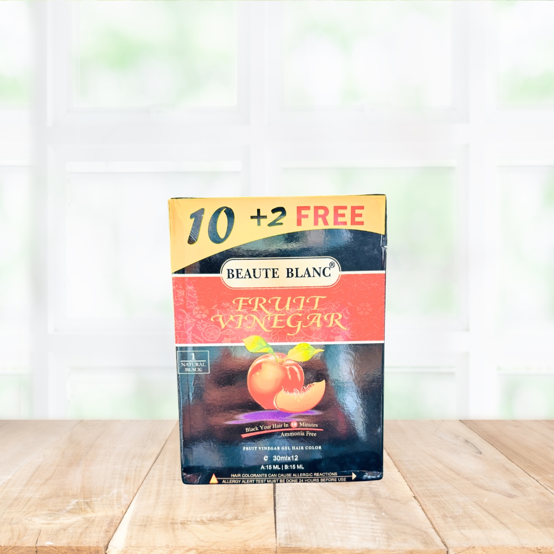 Fruit Vinegar Hair Color – Natural Black (10+2 Free Pack)